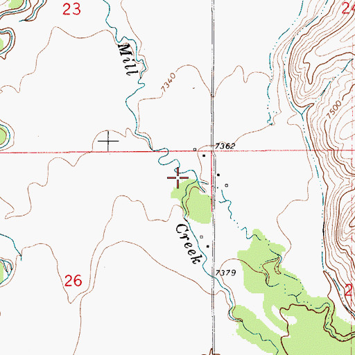 Topographic Map of Cottonwood Creek, WY