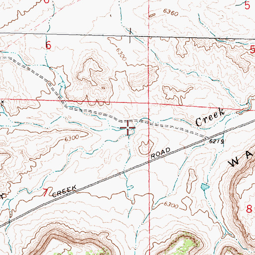 Topographic Map of Cottonwood Creek, WY