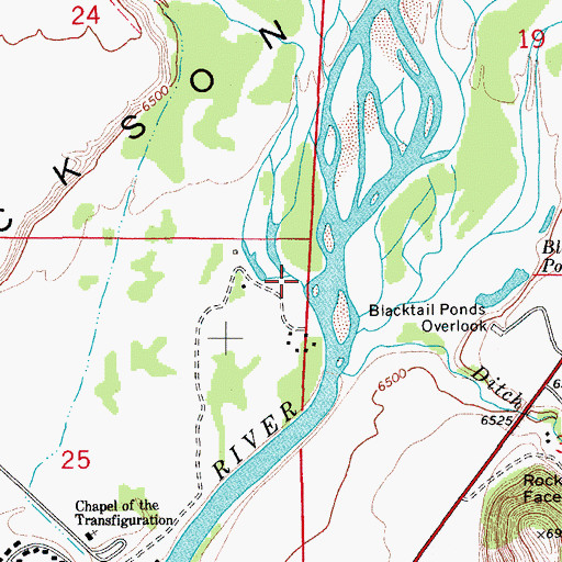 Topographic Map of Cottonwood Creek, WY
