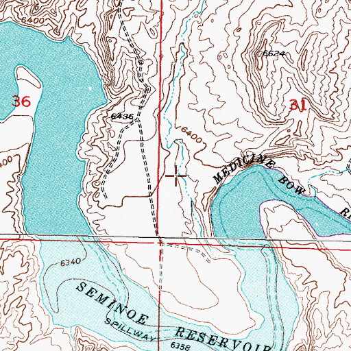 Topographic Map of Cottonwood Draw, WY