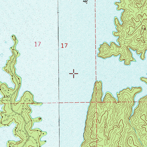 Topographic Map of River Bend (historical), AL