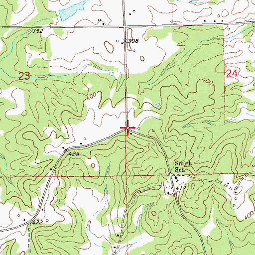 Topographic Map of Smith, AL