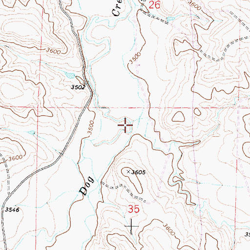 Topographic Map of Coutant Creek, WY