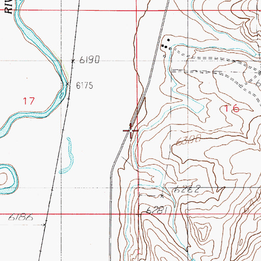 Topographic Map of Covey Canal, WY