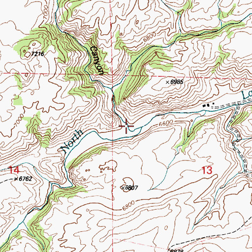 Topographic Map of Coyote Canyon, WY