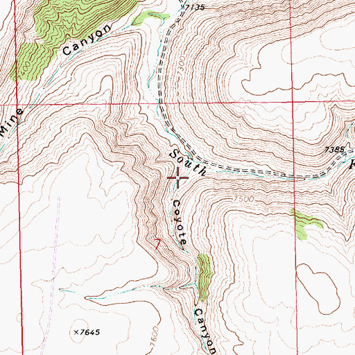 Topographic Map of Coyote Canyon, WY