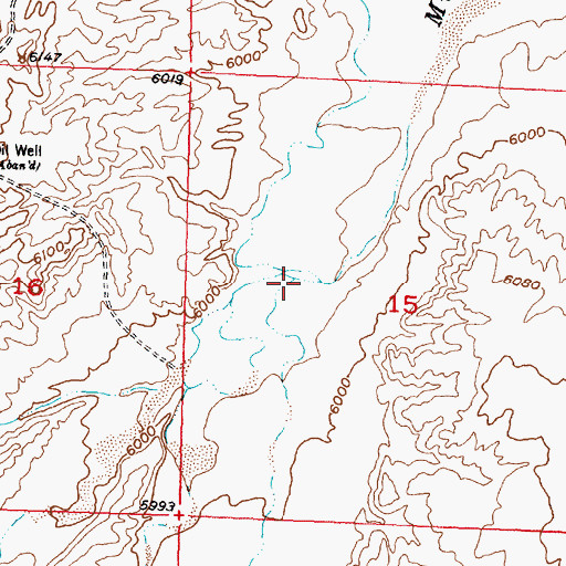 Topographic Map of Coyote Creek, WY