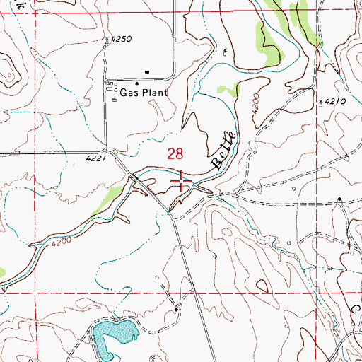 Topographic Map of Coyote Creek, WY