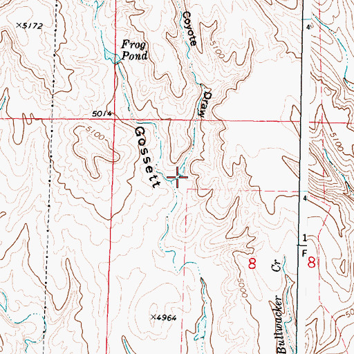 Topographic Map of Coyote Draw, WY