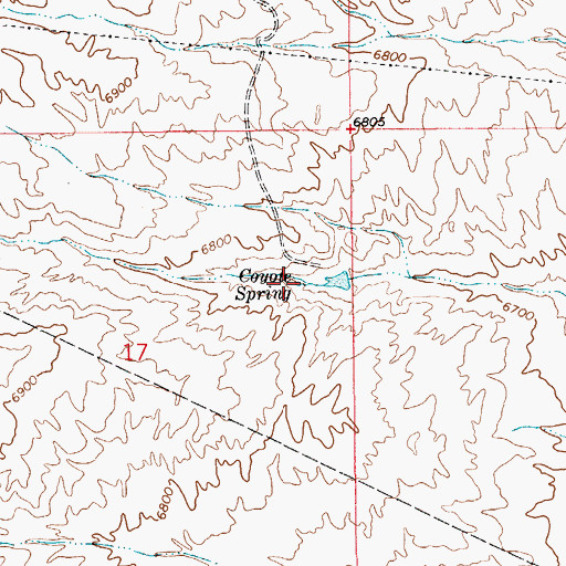Topographic Map of Coyote Spring, WY
