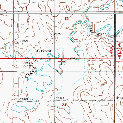 Topographic Map of Cracker Creek, WY