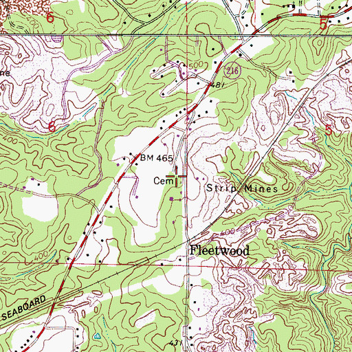 Topographic Map of Bankston Cemetery, AL