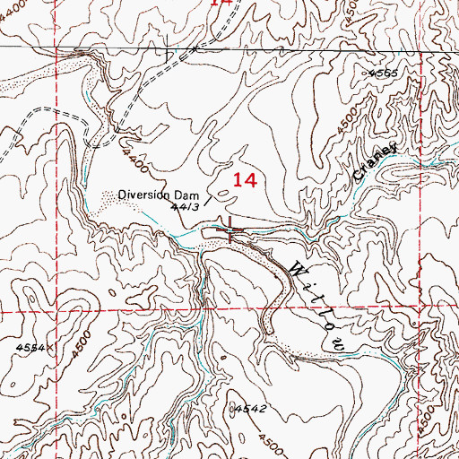 Topographic Map of Craney Draw, WY