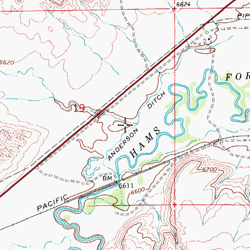 Topographic Map of Craven Creek, WY