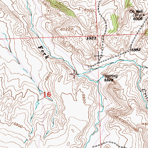 Topographic Map of Critnan Creek, WY