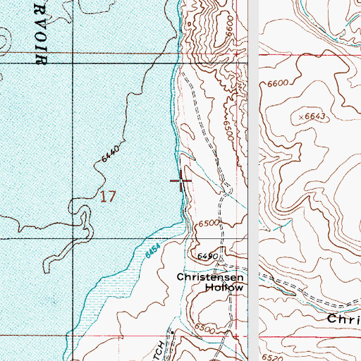 Topographic Map of Crompton Ditch, WY