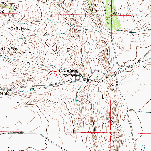 Topographic Map of Cronberg Spring, WY