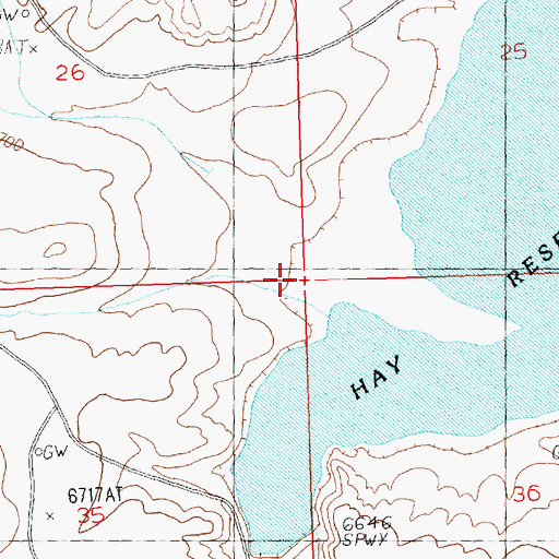 Topographic Map of Cronin Draw, WY