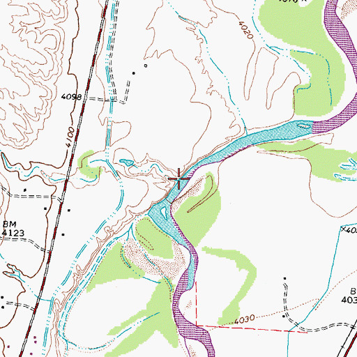 Topographic Map of Crooked Draw, WY