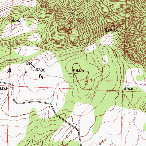 Topographic Map of Crooks Mountain, WY