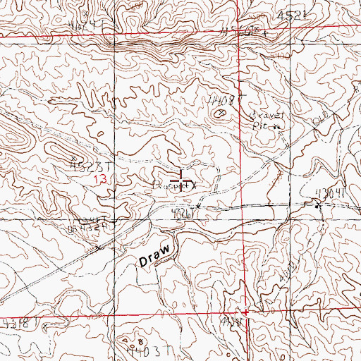 Topographic Map of Crosby Mine, WY