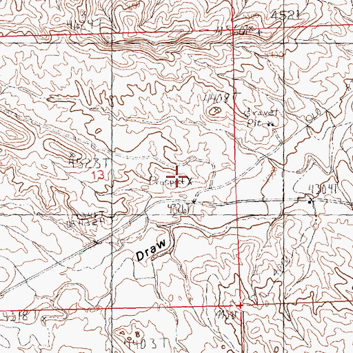 Topographic Map of Crosby Mine, WY