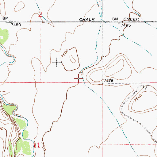 Topographic Map of Crown Ditch, WY