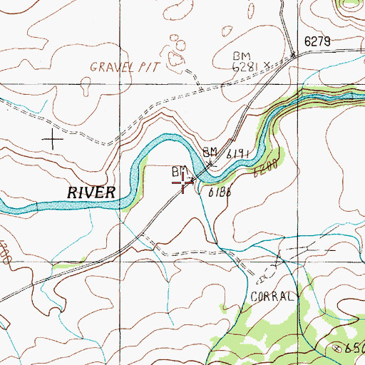 Topographic Map of Crystal Creek, WY