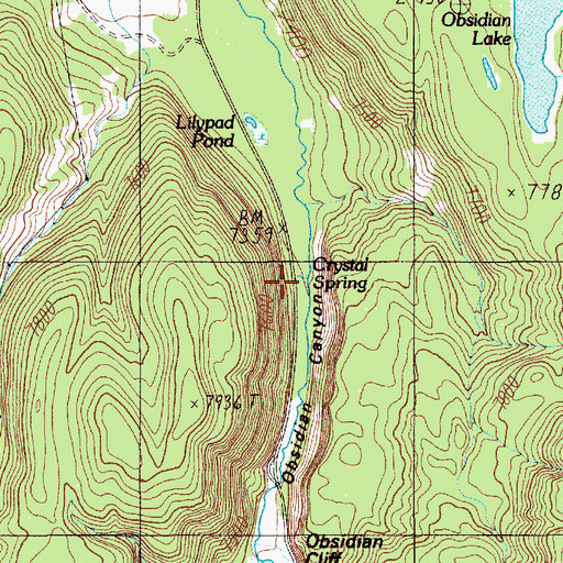 Topographic Map of Crystal Spring, WY