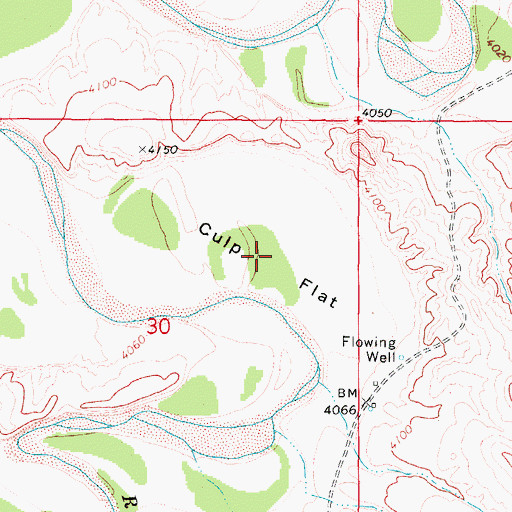 Topographic Map of Culp Flat, WY