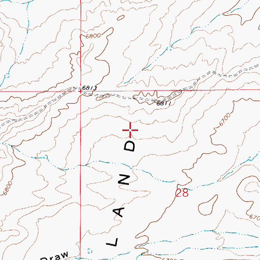 Topographic Map of Cumberland Flats, WY