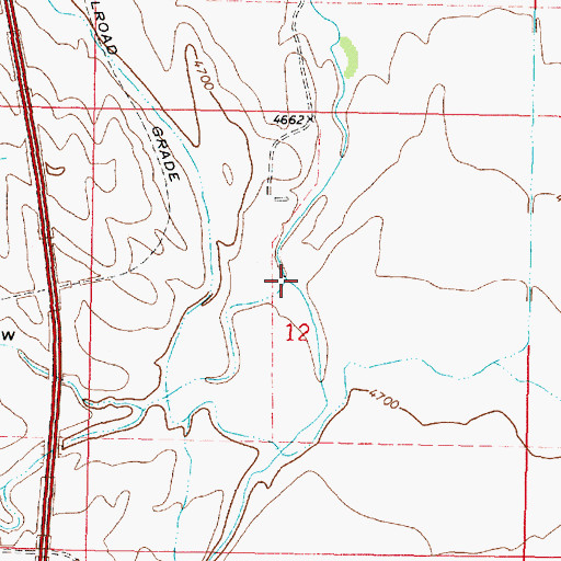 Topographic Map of Cummings Creek, WY