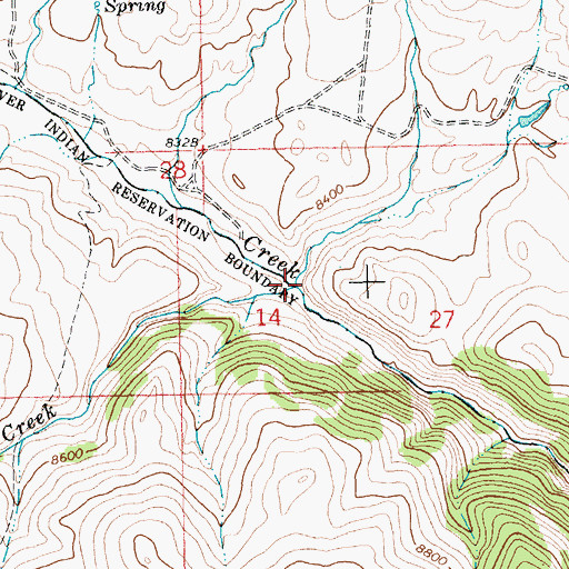 Topographic Map of Curry Creek, WY