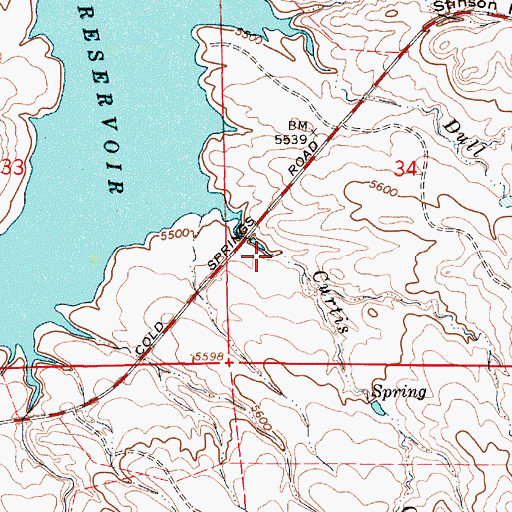 Topographic Map of Curtis Creek, WY