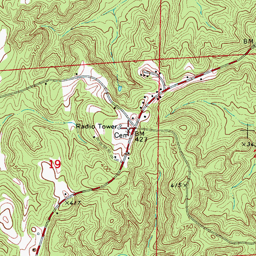 Topographic Map of Geer Cemetery, AL