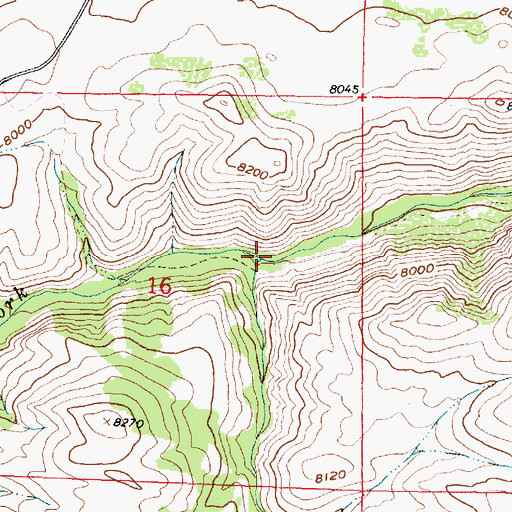 Topographic Map of Cushman Creek, WY