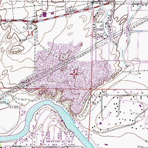Topographic Map of Custard Massacre Site, WY