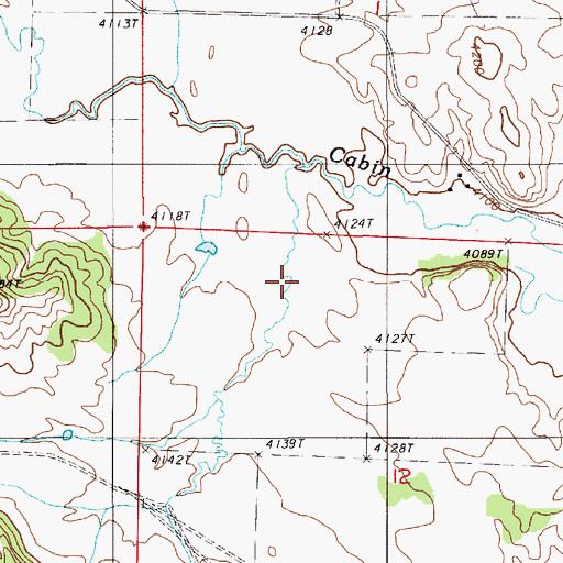 Topographic Map of Cyclone Canyon, WY