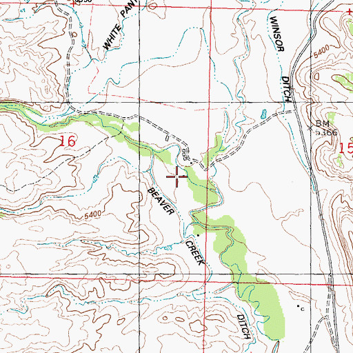 Topographic Map of D Cross Ranch, WY