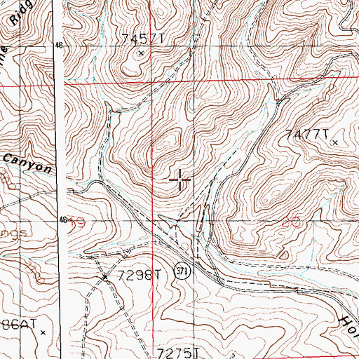 Topographic Map of D Mine, WY