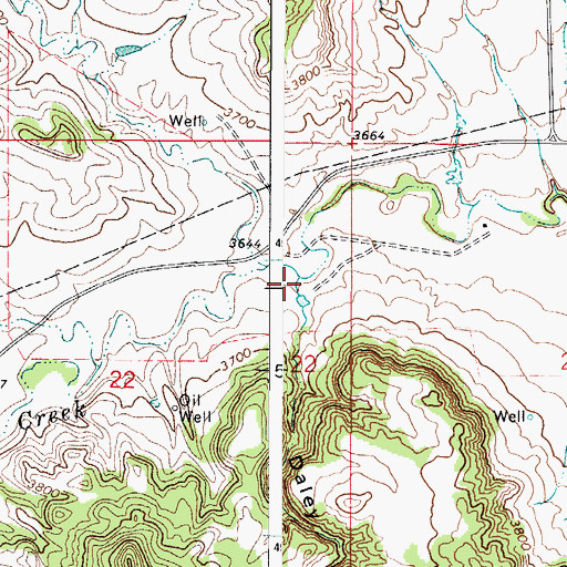Topographic Map of Daley Draw, WY