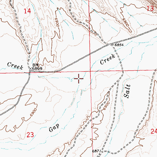 Topographic Map of Dans Creek, WY