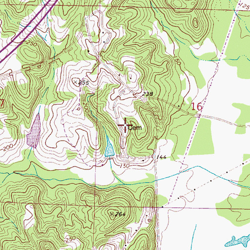 Topographic Map of Jones - Townsend Cemetery, AL