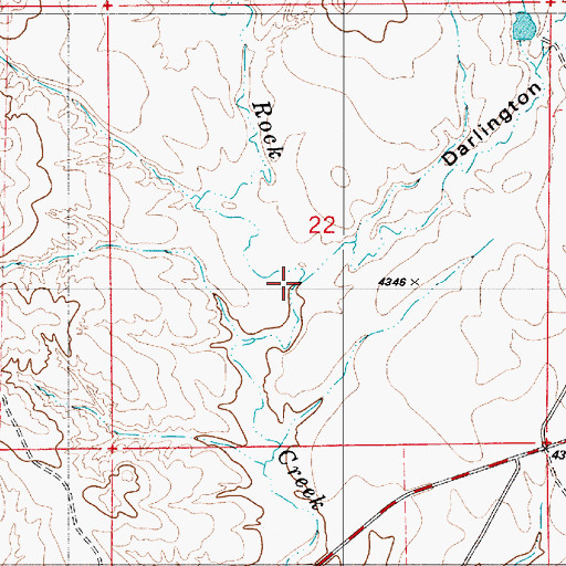 Topographic Map of Darlington Draw, WY