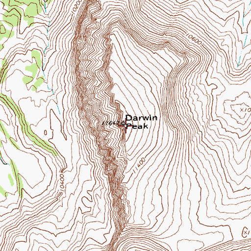Topographic Map of Darwin Peak, WY