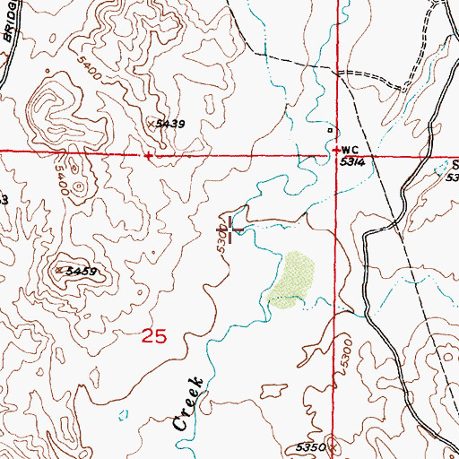 Topographic Map of Davis Draw, WY