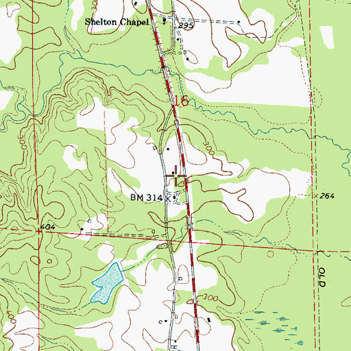 Topographic Map of Mayfield Cemetery, AL