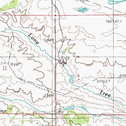 Topographic Map of Davis Ranch, WY