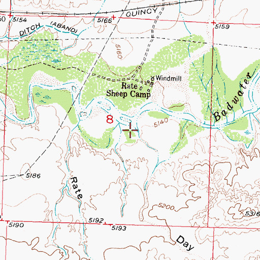 Topographic Map of Day Gulch, WY