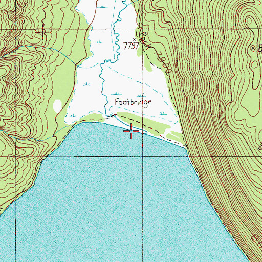 Topographic Map of De Lacy Creek, WY